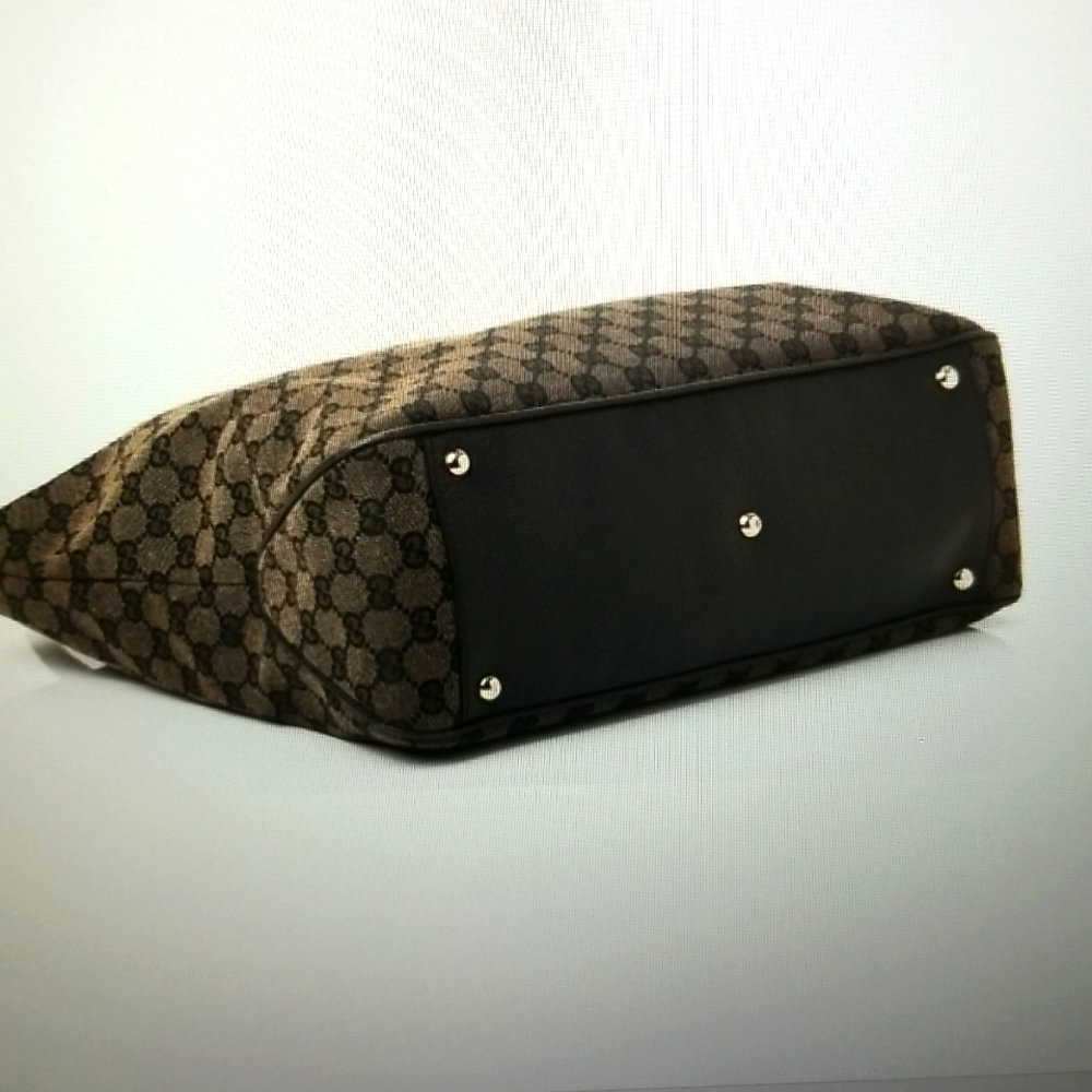 Gucci Monogram Tote Dark Brown - image 3